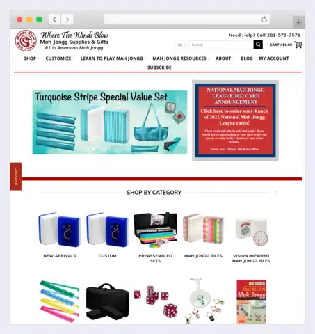 Where the Winds Blow WooCommerce project preview